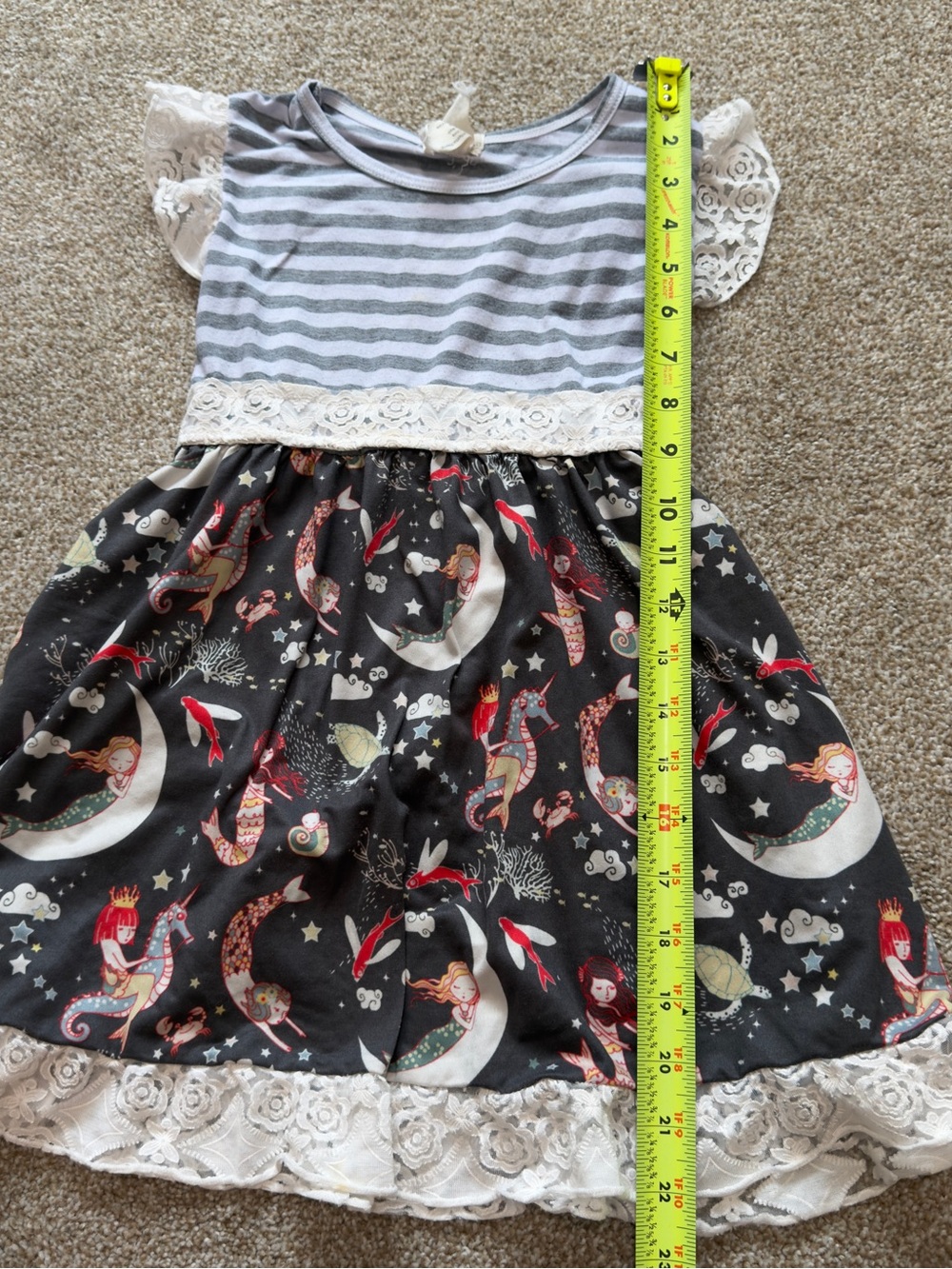 Honeydew Boutique Mermaid Moon Lace Dress Girls 6-7T Fantasy Boho - Picture 10 of 10